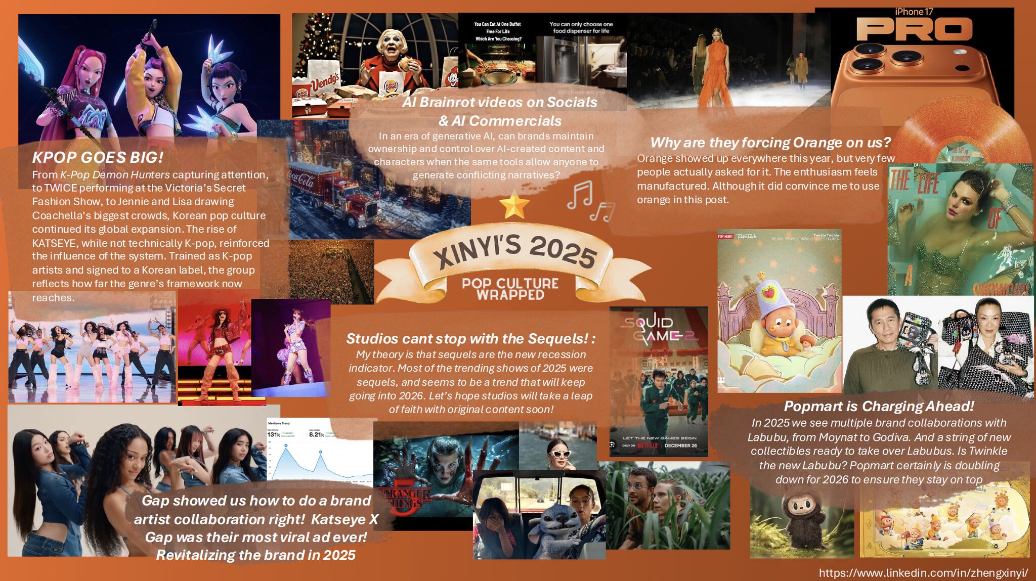 Xinyi's Pop Culture Wrapped 2025 mood board