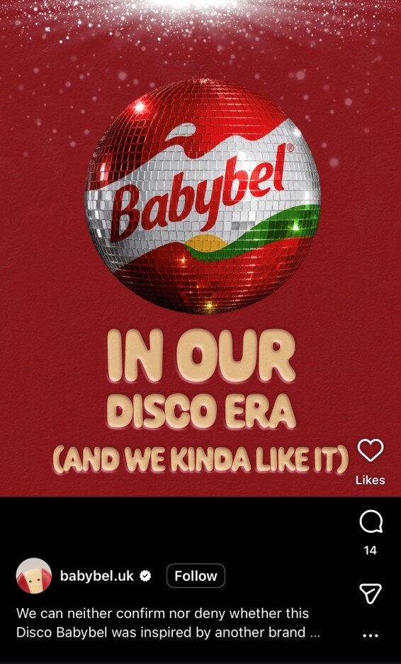 Babybel's disco logo post